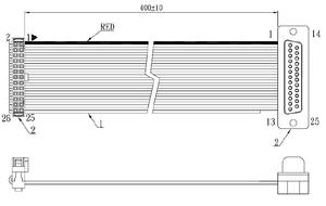 LPT Cable, 400mm - Kontron